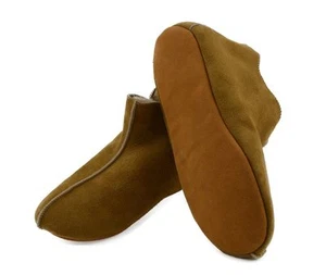Zapatillas de casa de piel de cordero mocasín de cuero T.36-47 - Imagen 1 de 10