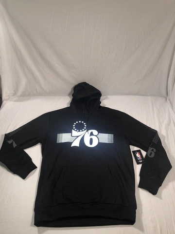 New Men’s NBA Philadelphia 76ers Reflective Logo Graphic Sweatshirt Medium Cover