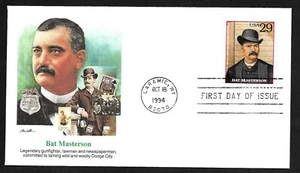 #2869h 29c Legend of the West -Bat Masterson Fleetwood  FDC - Picture 1 of 2