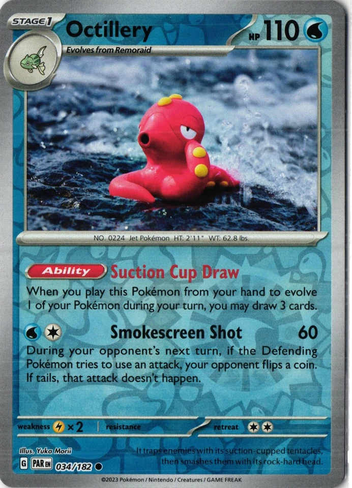 Octillery Reverse Holo Common SV04: Paradox Rift PAR EN 034/182 NM - Image 1 of 1