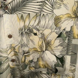 Camisa Hawaiana Para Hombre Tommy Bahama Grande L Estampado Floral 100% Seda Campamento Luau Aloha - Imagen 1 de 8