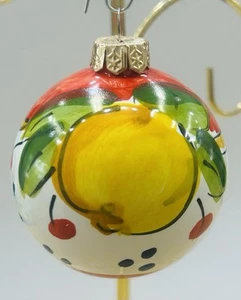 Vietri Keramik - 2,1/2’’ Weihnachtsschmuck Zitrone von Hand gefertigt/bemalt Italien - Bild 1 von 4