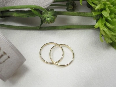 Bespoke 9ct Yellow Gold Light Court Profile Wedding Bands Traditional - Image 1 of 4