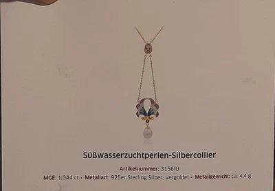 Juwelo Süßwasserzuchtperlen Silbercollier Silber 925 - Bild 1 von 4