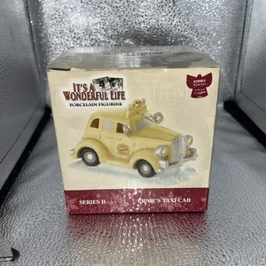 Enesco It's A Wonderful Life Christmas Village Ernies Taxi Cab Series II - Picture 1 of 8