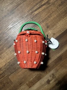 2025 Kate Spade Target Exclusive Pearl Embellished Strawberry Basket Bag In Han - Picture 1 of 4