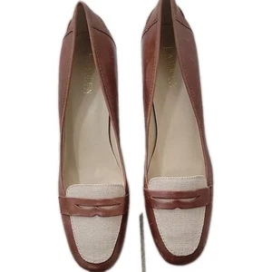 Lauren by Ralph Lauren Lanette Deep Saddle Tan Womens Size 10M - Picture 1 of 6