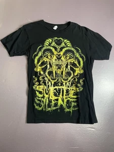 Suicide Silence Shirt Mens Medium Black Graphic Band Tee Deathcore Metal Rock - Picture 1 of 9
