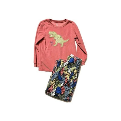 Conjunto de pijama camisa y pantalón polar Carter's para niños talla 8 dinosaurios Foto 1 de 3
