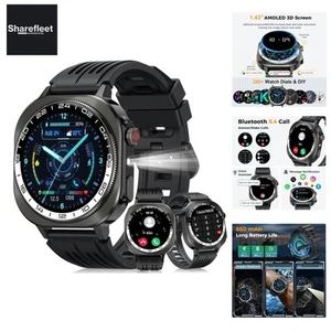Smartwatch Hombre Mujer, 2025 AMOLED 3D Pantalla Táctil Fitness Tracker con Tel... - Imagen 1 de 9
