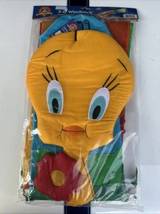 Calcetín de viento 3D Tweety Bird 1997 vintage nuevo Looney Tunes NCE 55".  NUEVO. NOS - Imagen 1 de 3