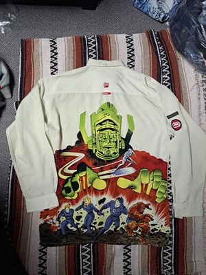 Rare Vintage Ecko x Marvel Fantastic 4 Button Down Shirt Galactus Silver Surfer - Image 1 of 4