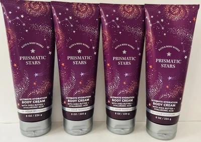 4 New Bath & Body Works PRISMATIC STARS 8 Oz Shea Butter Body Cream Lot Set - Image 1 of 2
