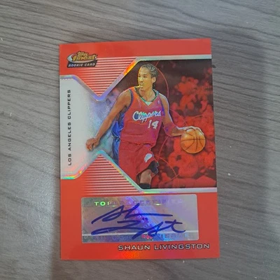 2004-05 Finest Refractors Red Refractor Shaun Livingston Rookie Auto #d/79 - Image 1 of 2