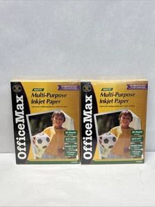 OfficeMax Double Sided Inkjet Paper, Matte Premium, Inkjet OM96080 50 Sheets x-2 - Picture 1 of 2