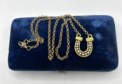 Maximal Art Chapado en Oro Cristal Iridiscente Zapato Collar 18" Foto 1 de 4