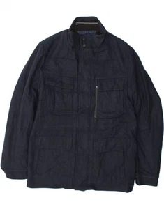 MICHAEL KORS Mens Utility Jacket UK 38 Medium Navy Blue Wool AC07 - Picture 1 of 3