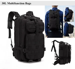 30L Military Tactical Backpack Rucksack Travel Bag for Camping Hiking Outdoor - Picture 1 of 21