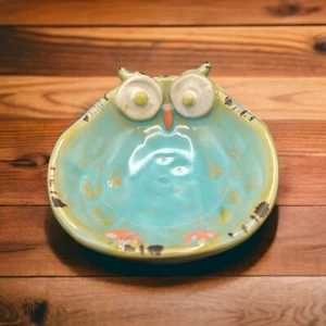 Handgefertigte dekorative blaue Keramik Eule Schmuck Geschirr Aschenbecher Beeren Schüssel - Bild 1 von 9