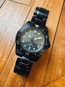 SEIKO Prospec Solar Divers V147-0CT0 Black Dial Date Analog Men's Watch Used - Picture 1 of 18