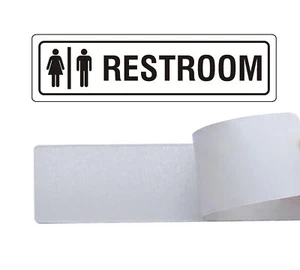 Unisex Restroom Sign for Door Self-adhesive Metal Signs for Business Home 7" ... - Picture 1 of 6