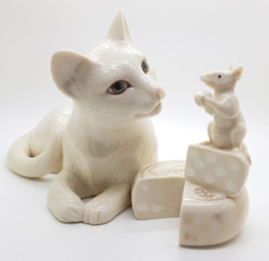 Lenox "Making Friends" Cat & Mouse Figurine