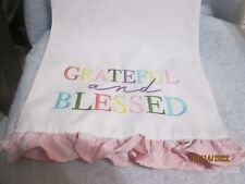 Decorative Table Runner Easter Spring Grateful & Blessed 13" X 72" New