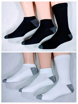 Calcetín Burlington para hombre cómodo suela acolchada atlética 12 pares por paquete grande 6-12 Foto 1 de 4