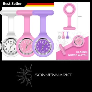 Vicloon Krankenschwester Uhren,3 Pcs Schwesternuhren mit Clip, Dehnbare Silik... - Bild 1 von 1