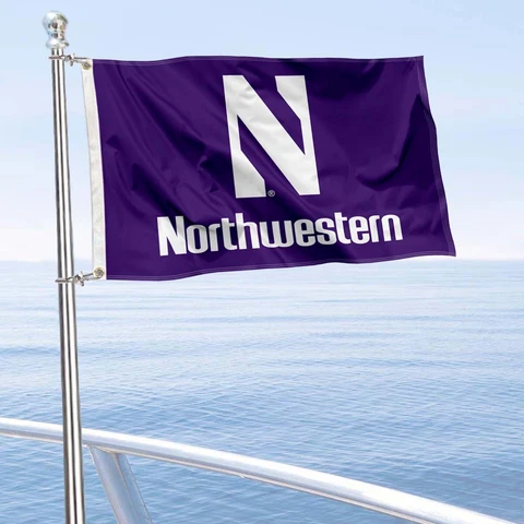 Northwestern Wildcats Boat Yacht Nautical Flag Cover