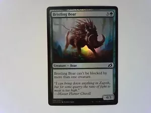 Foil Bristling Boar Ikoria: Lair of Behemoths- Magic the Gathering MTG Green - Picture 1 of 2