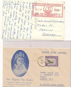 ADEN - 5 Covers and card - 1953 to 1957 - Picture 1 of 3