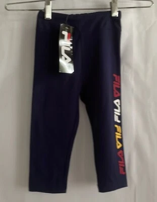 Леггинсы Fila темно-синие с логотипом детские размер 5/6 - Изображение 1 из 4