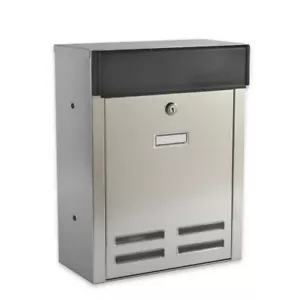 Wall Mounted Post Box Magnum Stainless Steel Large Front Access Outdoor - Picture 1 of 6