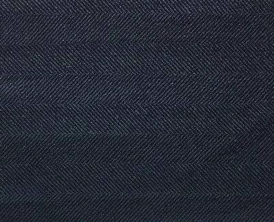 BALLARD DESIGNS DAVIDSON HERRINGBONE INDIGO BLUE WOVEN FABRIC BY THE YARD 56" W - Image 1 of 4