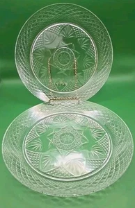 Luminarc Cristal D'Arques 10" Dinner Plates Clear Glass Antique Pattern 2 - Picture 1 of 1