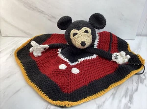 Vintage gehäkelt handgefertigt Minnie Mouse Mickey Lovey Geschenk Sammlerstück Baby süß - Bild 1 von 12