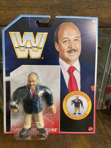 WWE Mattel “Mean” Gene Okerlund Retro Figure 2021 Hasbro AEW Cover
