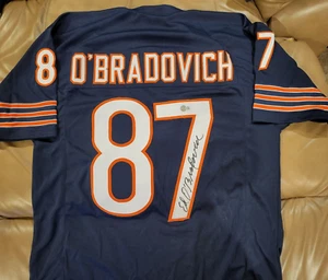 Ed O'Bradovich 1963 Chicago Bears signed jersey NFL Champion Beckett BAS XL Auto - Picture 1 of 4