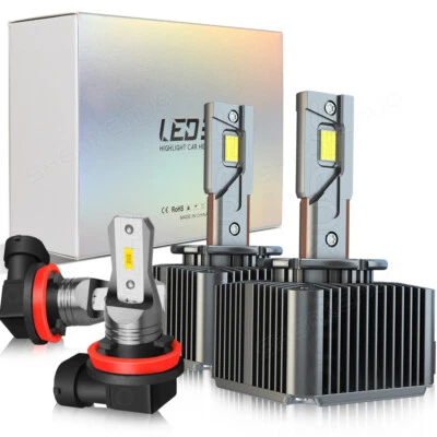 Faros LED de haz bajo + luz antiniebla blanca para Hyundai Azera 2013-2017 4 piezas Foto 1 de 4