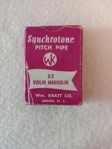 SYNCHROTONE PITCH PIPE S-3 VIOLIN MANDOLIN IN BOX WM. KRATT CO IN BOX - Picture 1 of 5