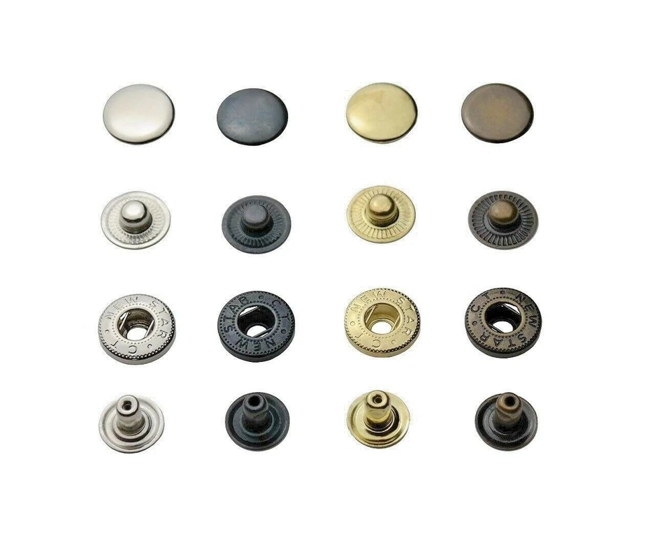 S-Feder Druckknöpfe 10mm stahl Knopf Snaps Buttons Metallknöpfe IstaTools Knöpfe