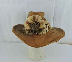 Western Patchwork Leder Cowboy Hut Federband braun Gr. Small Made in Mexico - Bild 1 von 12