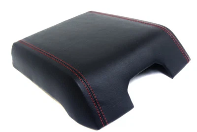 Se adapta a 15-20 Ford F150 reposabrazos de cuero sintético consola tapa cubierta puntada roja Foto 1 de 2