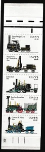 Folleto de 20 locomotoras de vapor Scott #BK163 1987 22ct EE. UU. COMO NUEVAS P#1 - Imagen 1 de 2