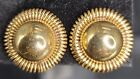 Vintage Signed BERGERE Gold Tone Clip On Earrings