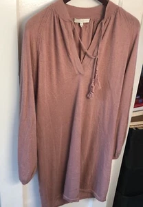 Long Sleeve Naked Cashmere Vneck MIDI Dress Medium - Picture 1 of 7