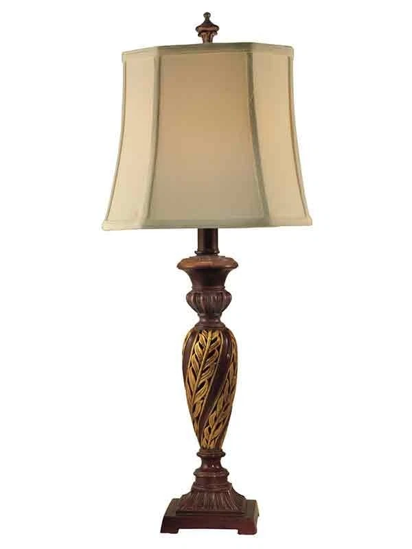 DPT13053 -DALE TIFFANY FABRIC SHADE TABLE LAMP - Image 1 of 1