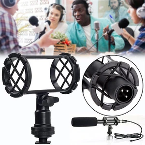 Microphone Shock Mount for Camera Shoes Boompoles Universal Mic Holder Stand - Picture 1 of 10
