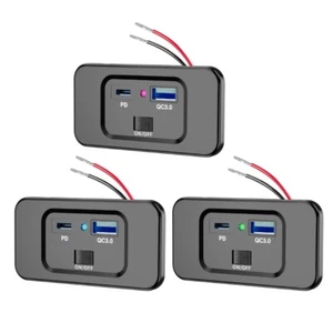 Vehicles Charging Station DIY QC3.0 USB PD20W USB C Port Fast Charging Socket - Picture 1 of 11